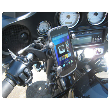 RAM Mounts X-GRIP W/TOUGHCLAW – Fahrrad-/Motorrad-Halterung – Klemmhalterung, für Android/iOS – Schwarz