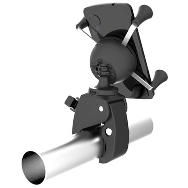 RAM Mounts X-GRIP W/TOUGHCLAW – Fahrrad-/Motorrad-Halterung – Klemmhalterung, für Android/iOS – Schwarz