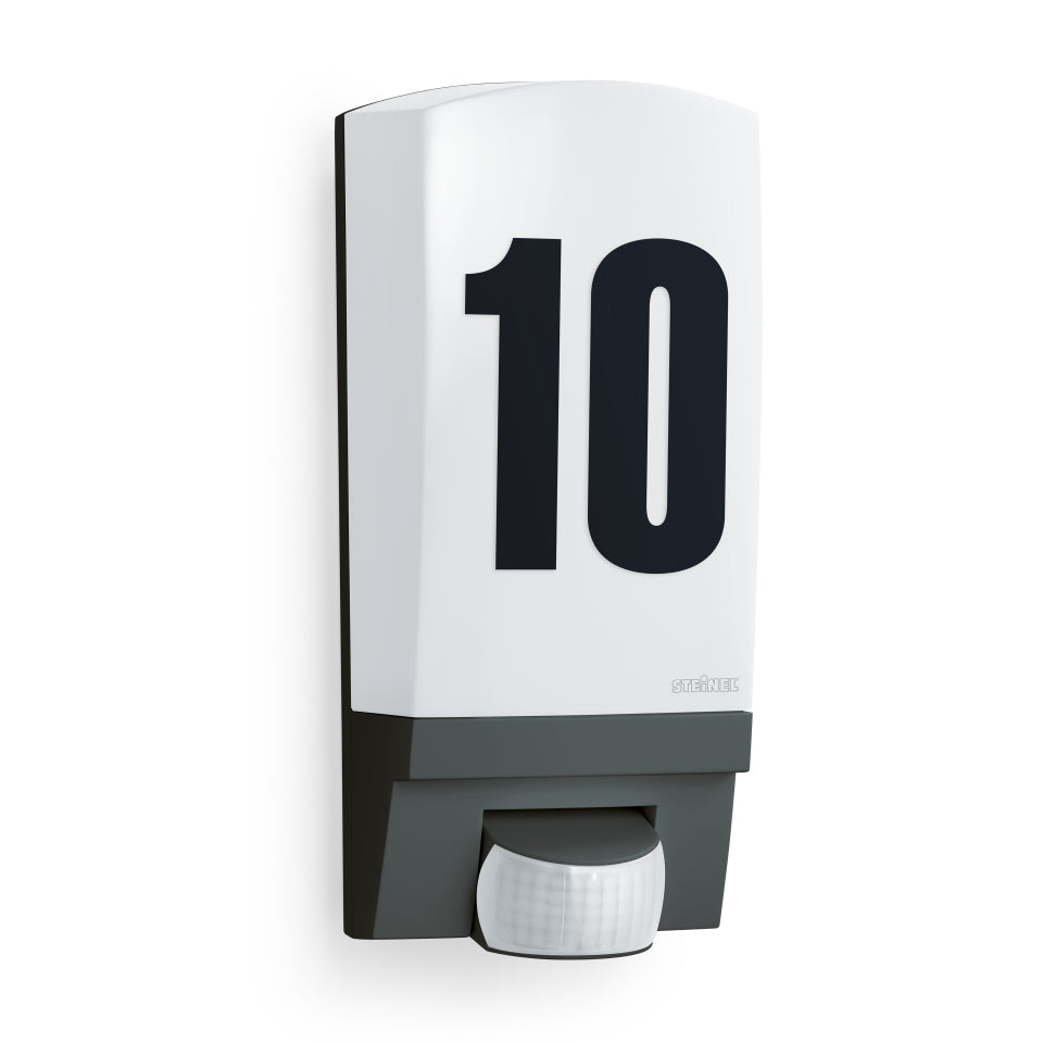 STEINEL Aussenwandleuchte – 11×25,5 cm – 60 W – IP44 – Netzbetrieb – mit Bewegungsmelder – Weiss – Kunststoff