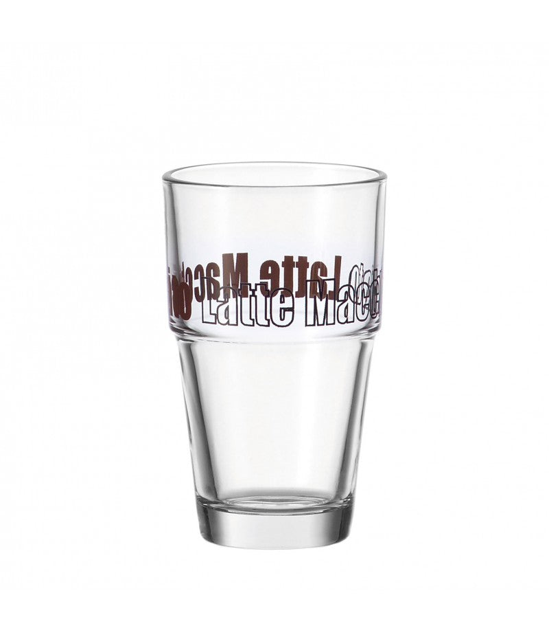 Leonardo Solo Latte Macchiato Glas – 0,41 l, transparent, spülmaschinenfest, 6 Stück