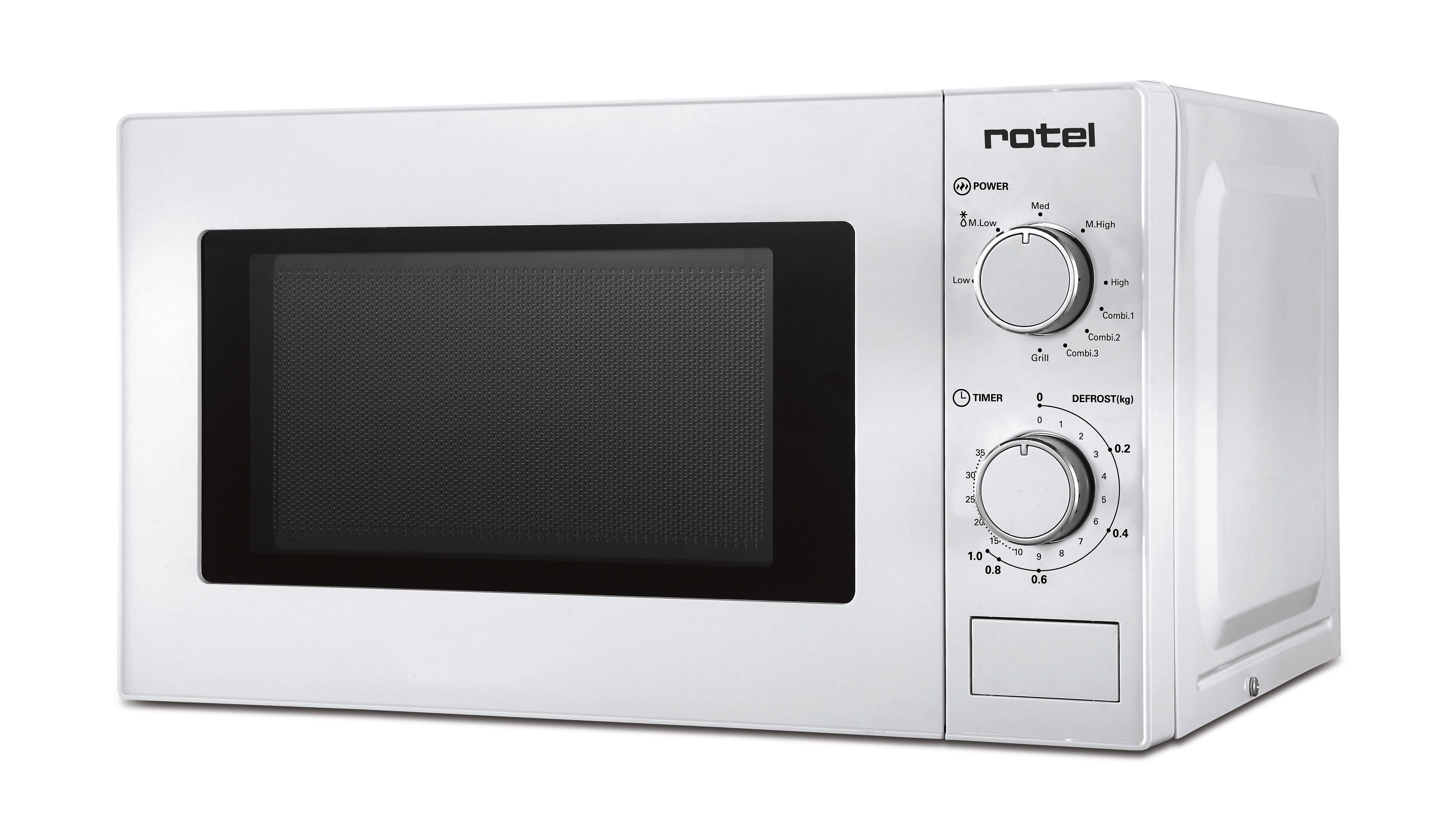 Rotel Kombi-Mikrowelle MW 574 – 20 l, Grill, 1050 W – Weiss