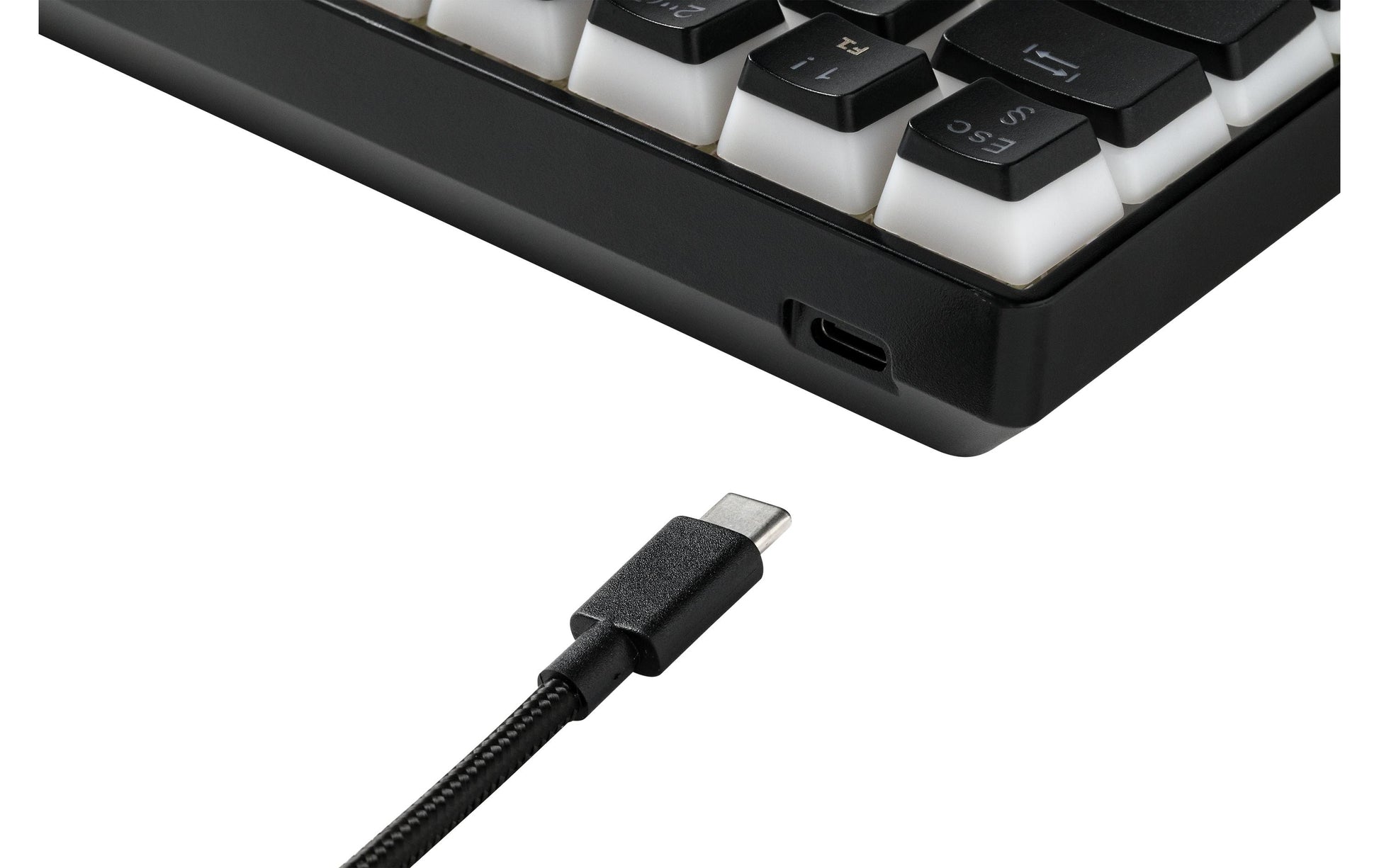 Deltaco Gaming GAM-075V2 – Gaming-Tastatur 60% – Mechanisch – USB-C – RGB – QWERTZ (CH) – Schwarz