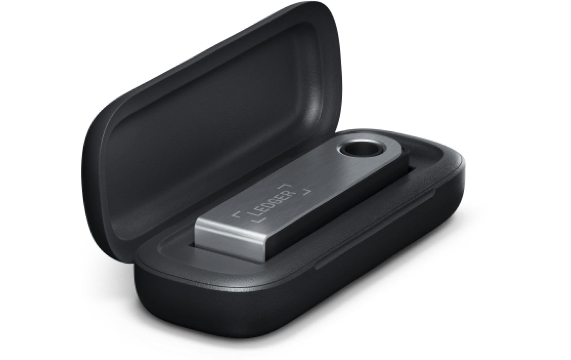 Ledger Schutzgehäuse für Ledger Nano S Plus – Metall, Schwarz