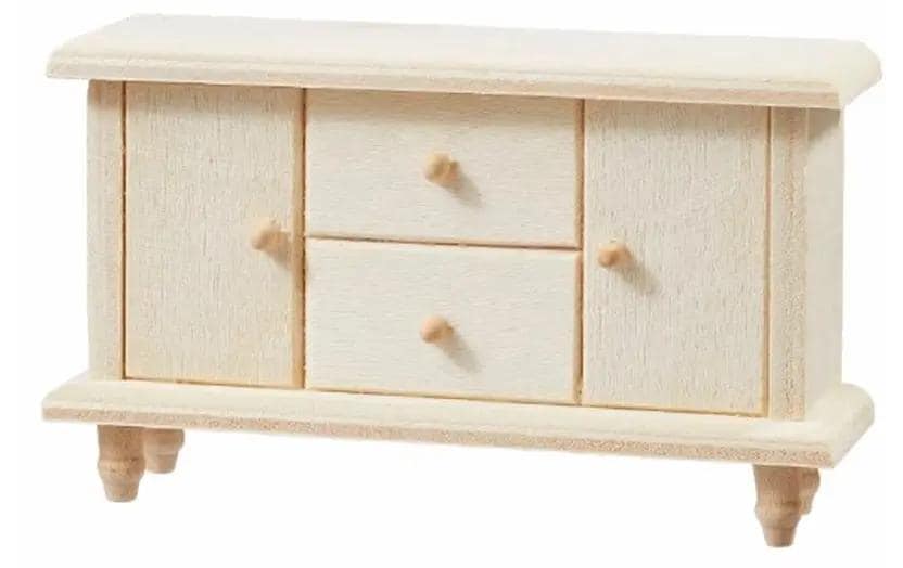 HobbyFun Holzrohling Kommode, 1 Stk, 10,2 × 3 × 6 cm