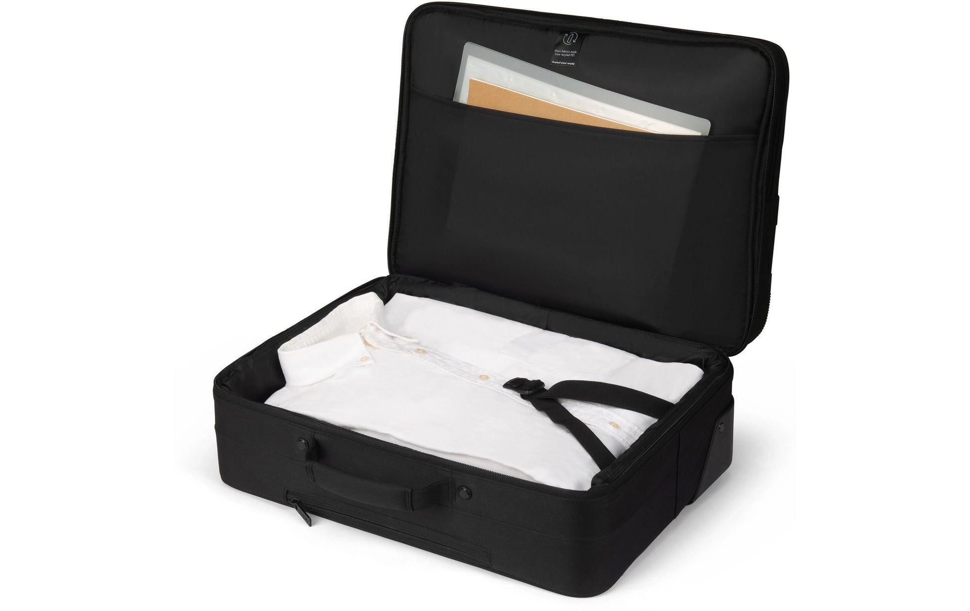 DICOTA Multi Roller Eco CORE Notebook-Tasche bis 17,3" – wasserabweisend, recyceltes PET – schwarz