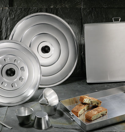 Garcima Fonduepfanne – Ø 46 cm, Aluminium, Silber