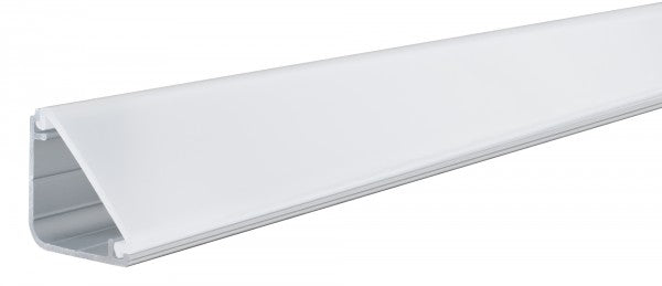 Paulmann Profil mit Diffusor 1 m – für Delta Profil – 1 Stk. – Silber, Aluminium/Kunststoff, satiniert