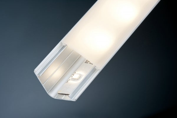 Paulmann Profil mit Diffusor 1 m – für Delta Profil – 1 Stk. – Silber, Aluminium/Kunststoff, satiniert