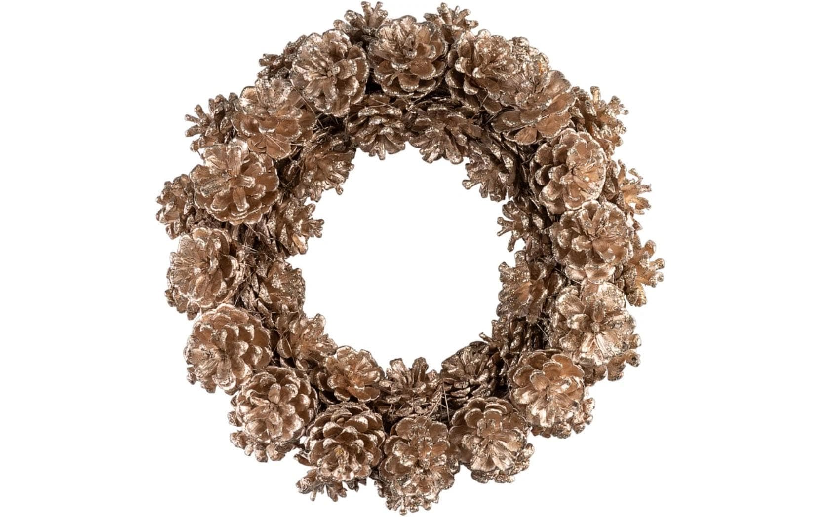EGLO Gunung Weihnachtskranz – Ø 29,5 × 7 cm – Kiefernholz, Braun