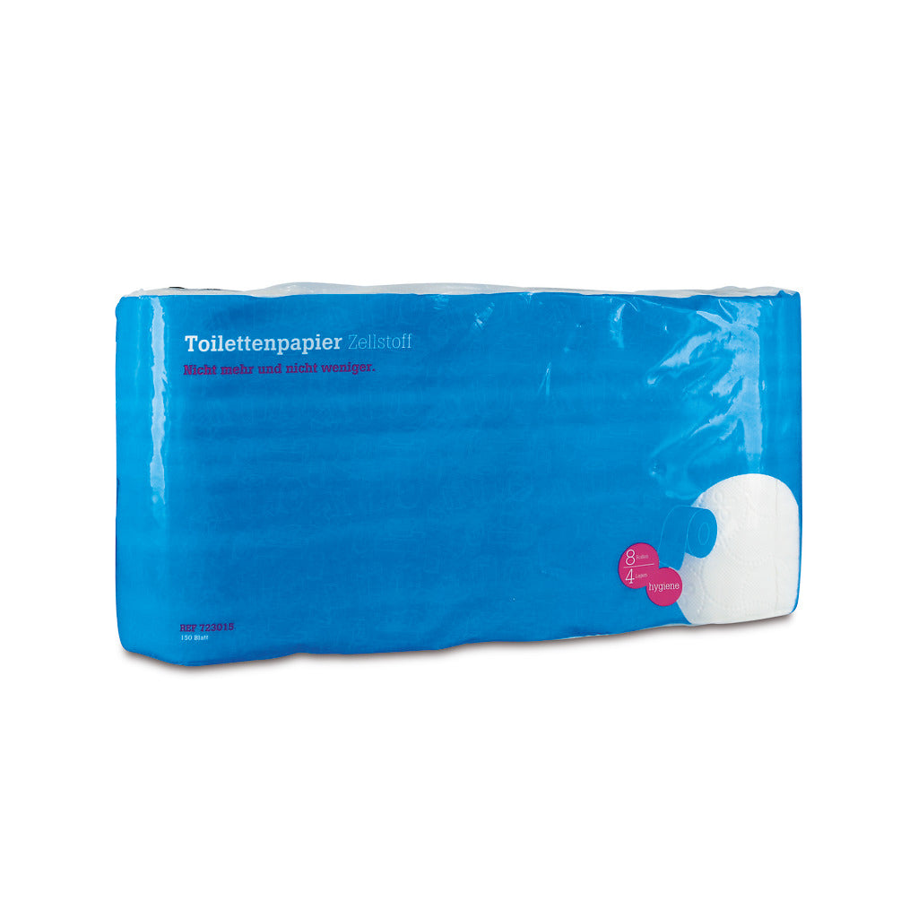 Hartmann Toilettenpapier – 3-lagig, Rollenlänge 28,8 m, 250 Blatt/Rolle – 8 Rollen