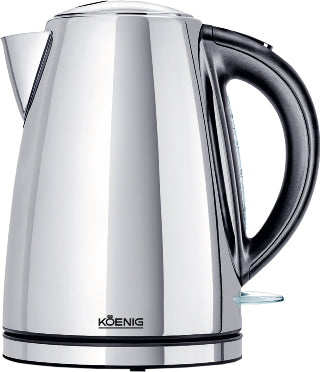 KOENIG B02146 – Wasserkocher 1,7 l, 2200 W, Edelstahl, Chrom