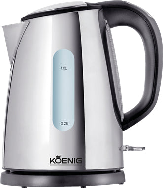 KOENIG Chrome Line – Wasserkocher 1 l, 1800 W, Edelstahl, Chrom