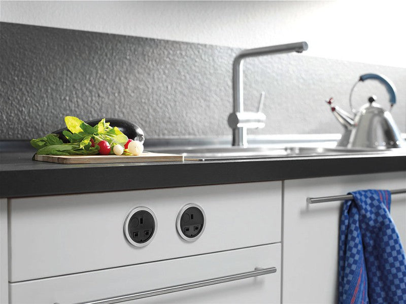 Bachmann PIX Steckdosenleiste – 1× Schuko (Typ F), 0,2 m, schwarz