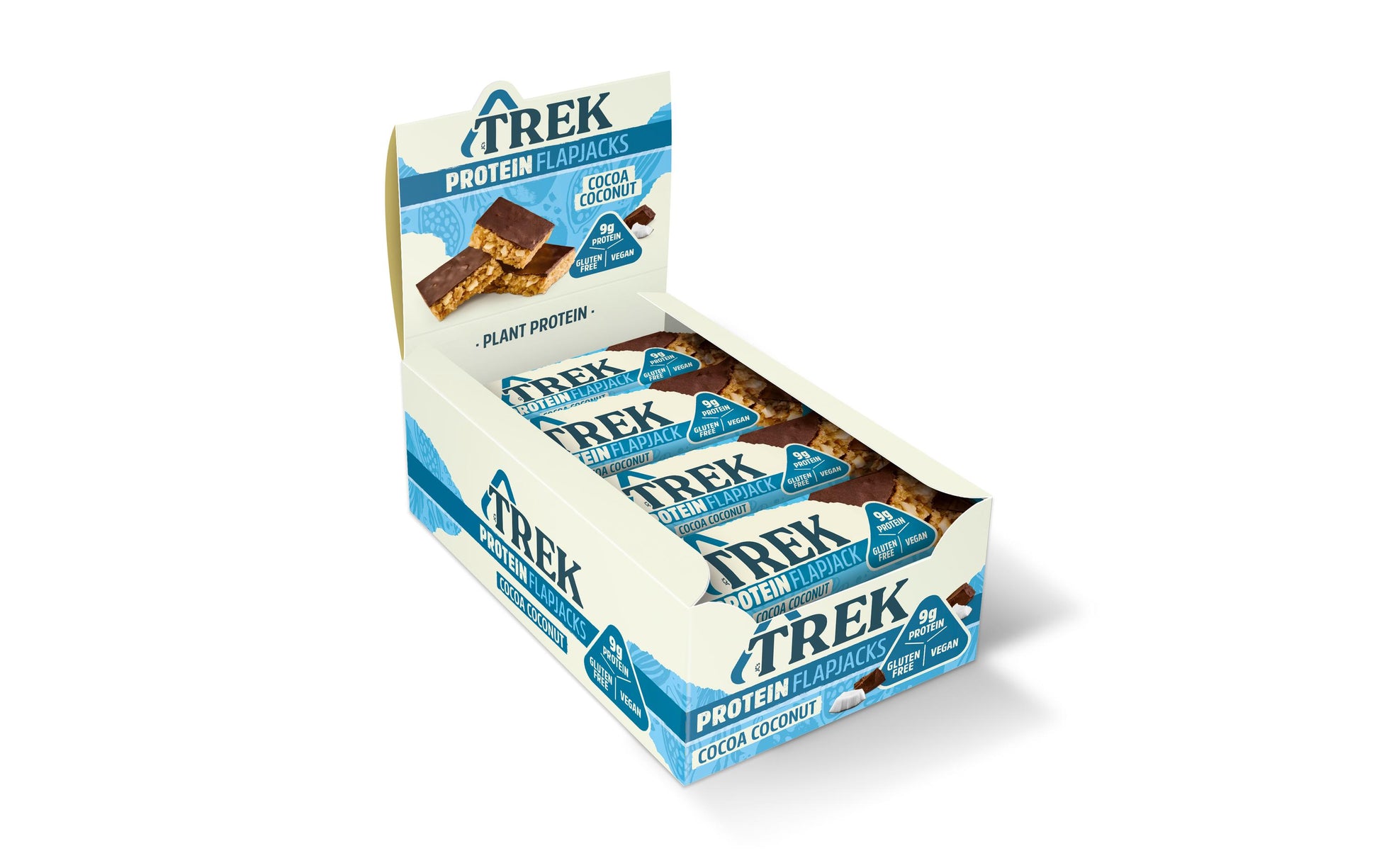 Trek Protein Flapjack – Kokos, Vegan – 16 × 50 g