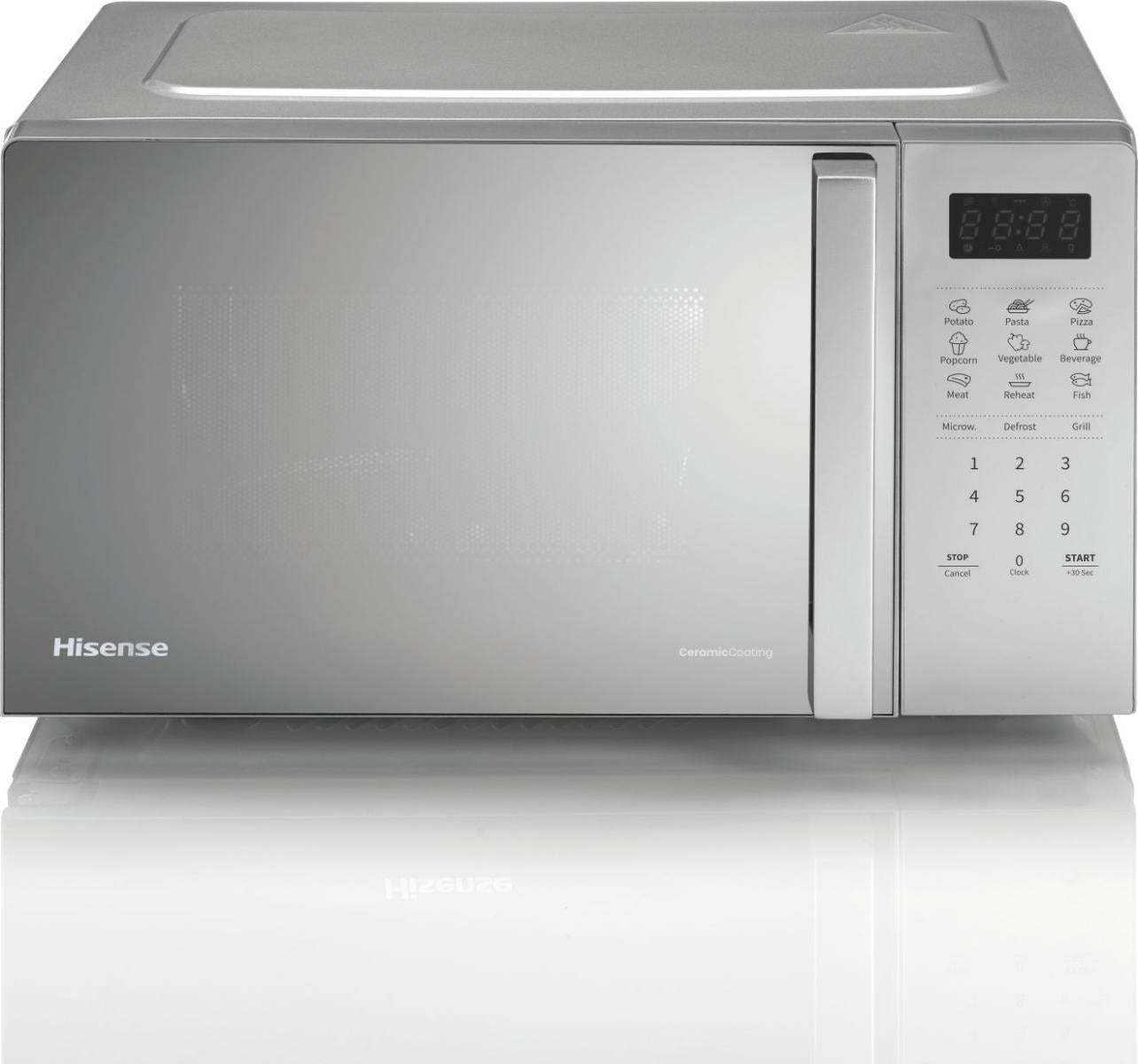 Hisense Kombi-Mikrowelle H20MOMS4HG – 20 l, Grill & Keramikboden, 700 W – Silber