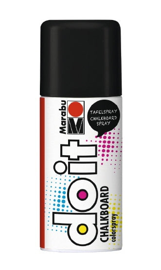 Marabu do it Chalkboard – Farbspray – schwarz, seidenmatt, 150 ml, für Tafeln