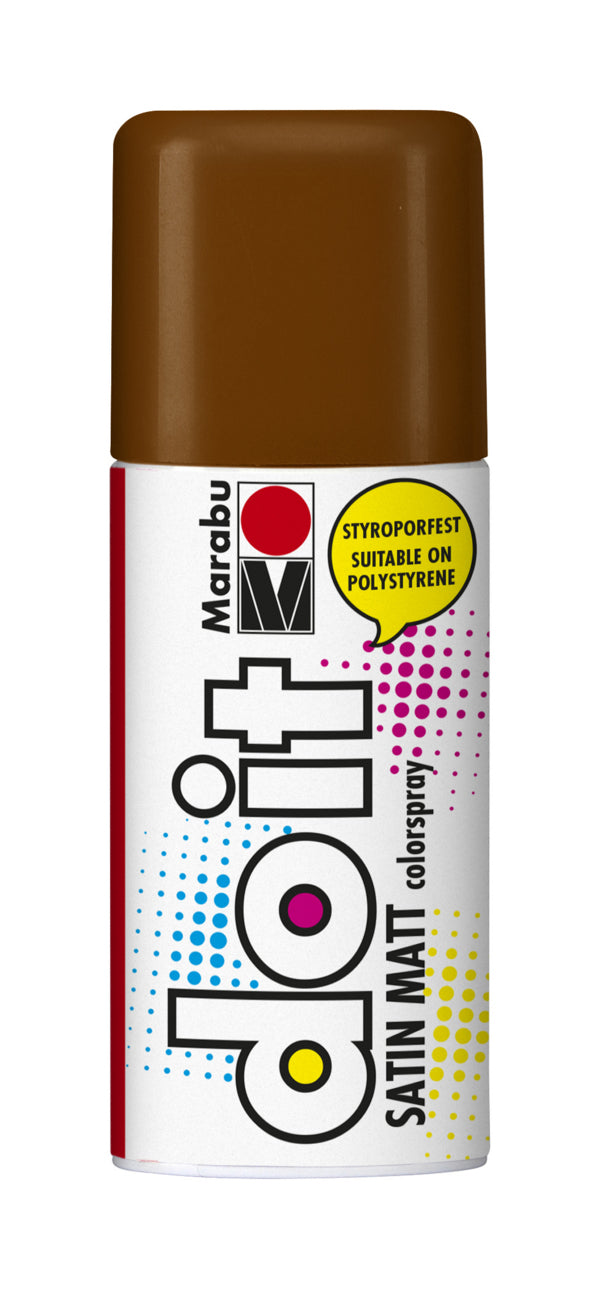 Marabu do it Farbspray – Braun (Kakao), seidenmatt – 150 ml – für Glas, Metall, Holz