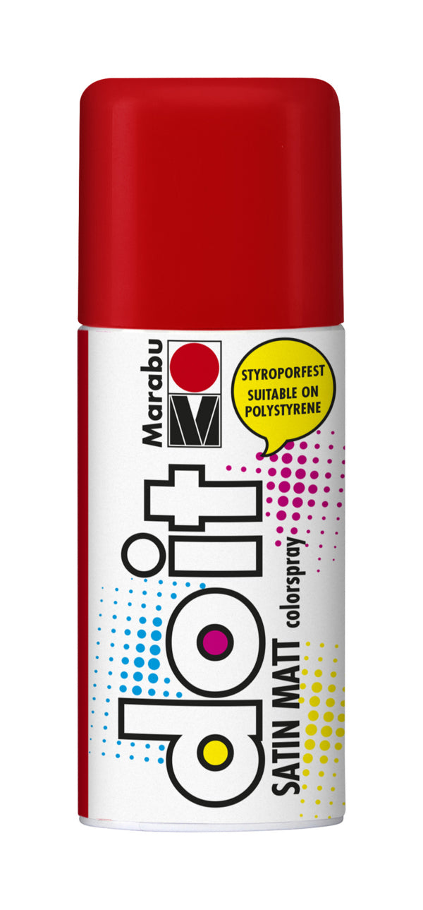 Marabu Farbspray – Kirschrot, seidenmatt – 150 ml – für Keramik, Glas, Metall