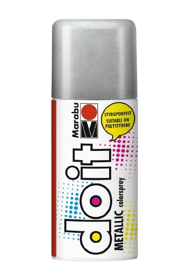 Marabu do it – Farbspray – silber metallic, seidenmatt, 150 ml