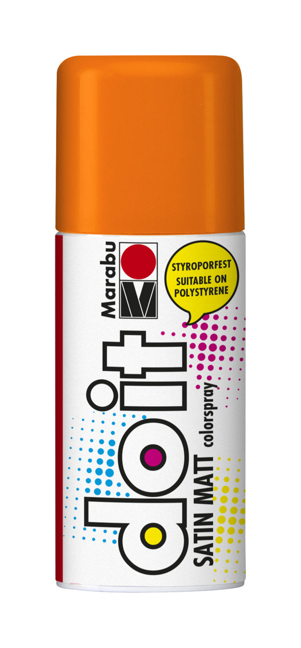 Marabu do it Farbspray – Orange, seidenmatt – 150 ml – für Glas, Metall, Holz