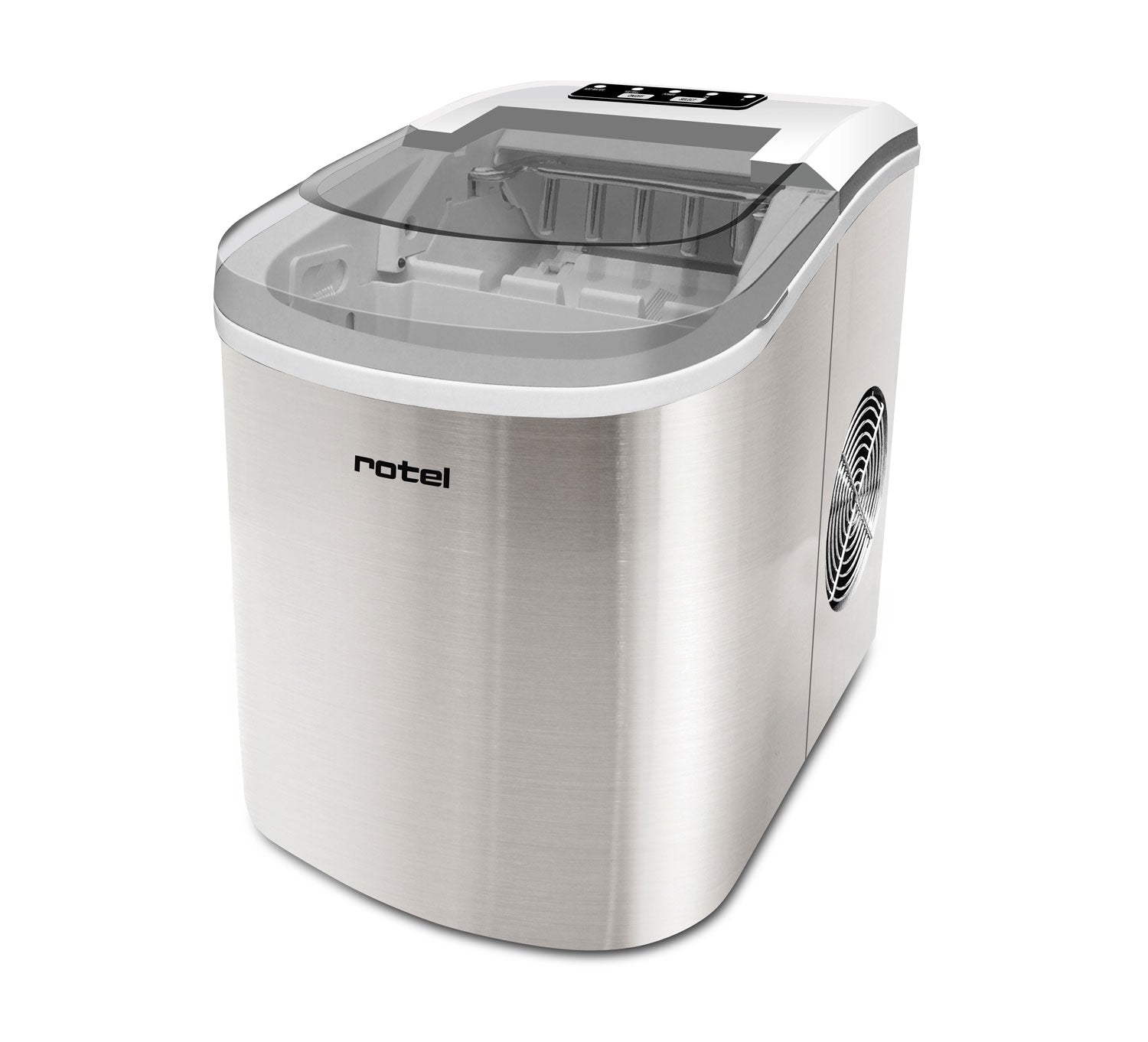Rotel Eiswürfelmaschine 9903CH – 12 kg/24 h, 2,2 l – silber/edelstahl