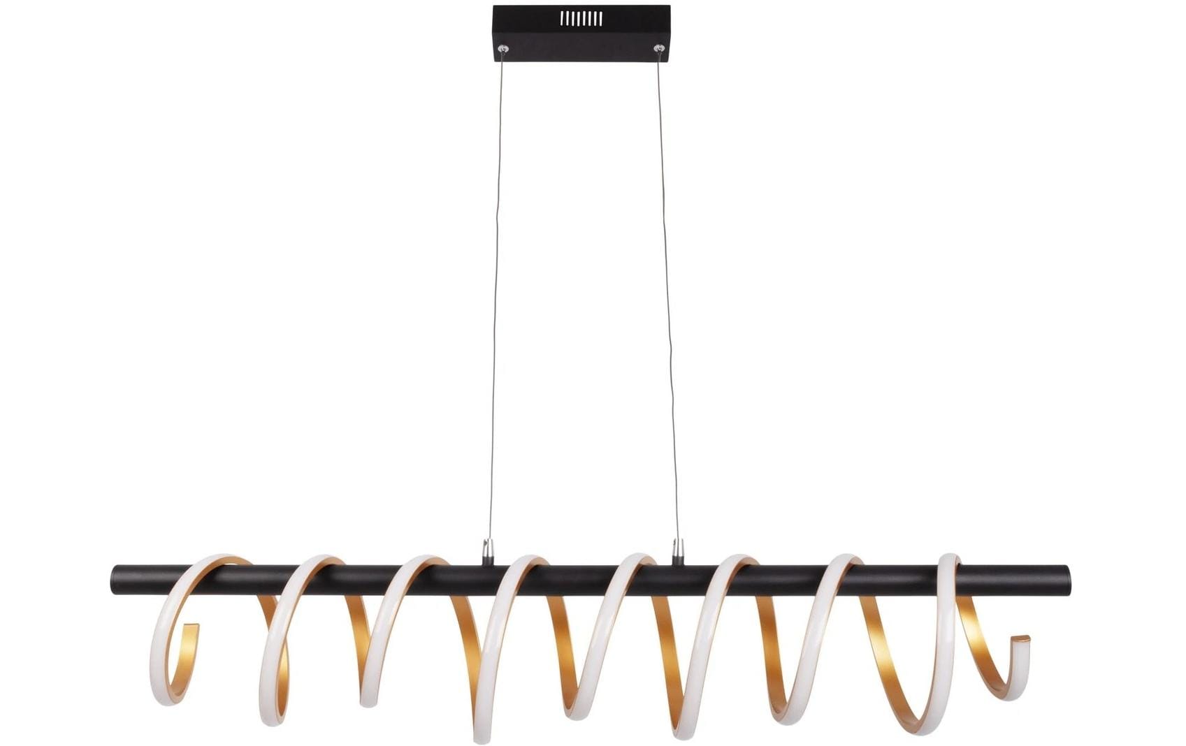 Näve Deckenleuchte – 100 × 20 × 150 cm, 5100 lm, 32 W, 2900 K, dimmbar, schwarz/gold, LED-Modul, Stufendimmung