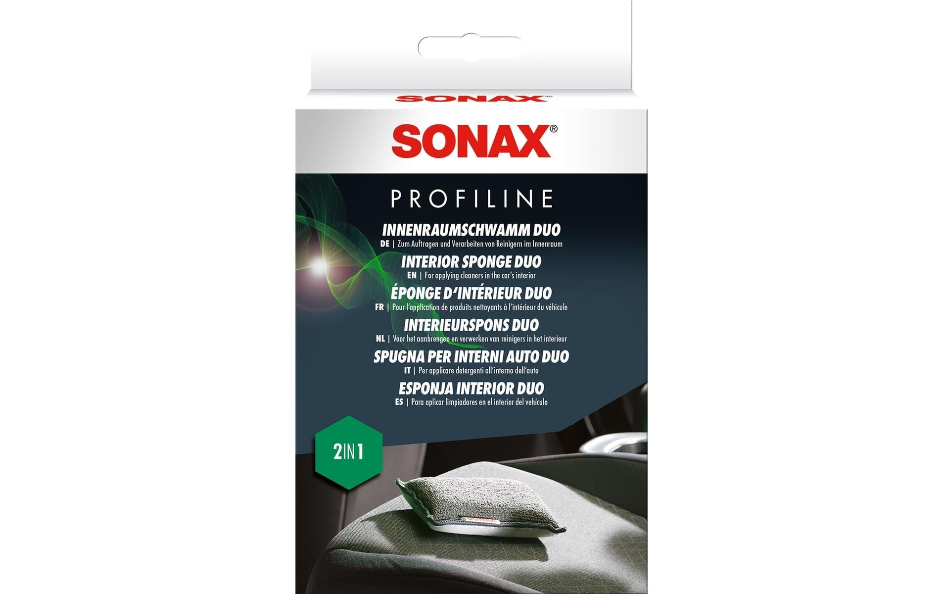 Sonax PROFILINE Schwamm – für Innenraum – 1 Stk. – Spunlace, grau