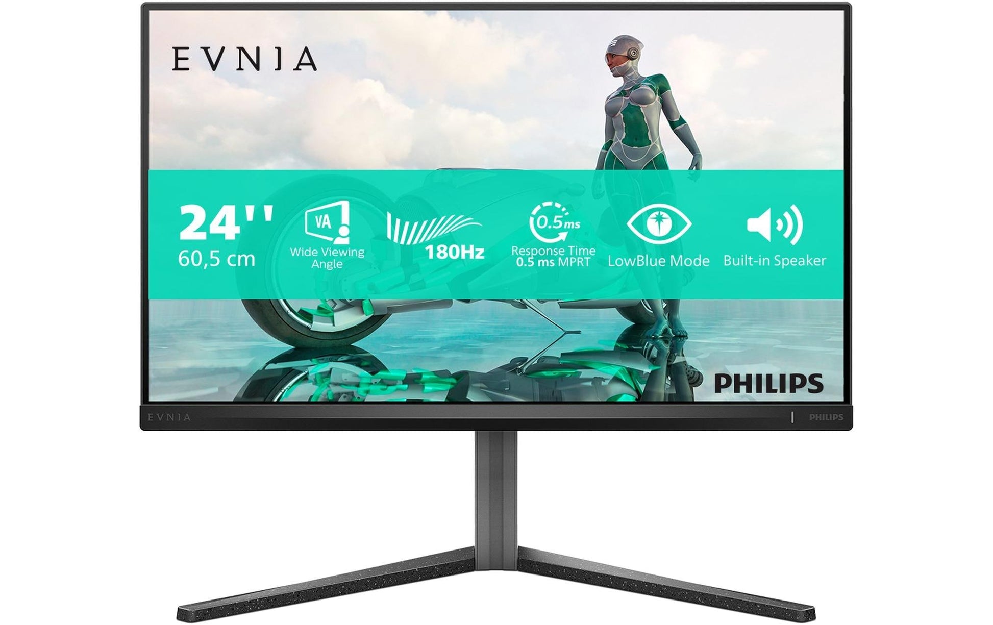 Philips Evnia 24M2N3200A/00 – Monitor, 23,8", IPS, 180 Hz, 300 cd/m², VESA 100 × 100, Schwarz