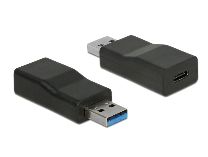 DeLOCK USB-Adapter USB-A auf USB-C – USB 3.2 Gen 2 (10 Gbit/s) – Schwarz