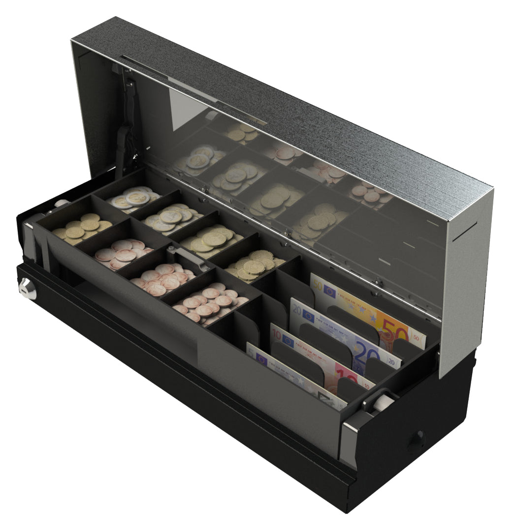 apg Solutions MOD237A-BL4617 – Kassenschublade, RJ‑11/RJ‑12, Schwarz