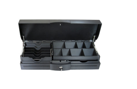 apg Solutions EPK-DG460-C1 – Kassenschublade, 5 Scheine/8 Münzen, 460 × 100 × 160 mm, Schwarz