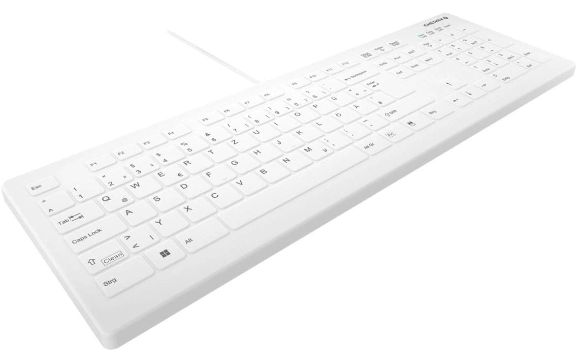 CHERRY AK-C8112 – Tastatur, kabelgebunden (USB-A), CH-Layout (DE-CH), Fullsize (mit Ziffernblock), Scissor