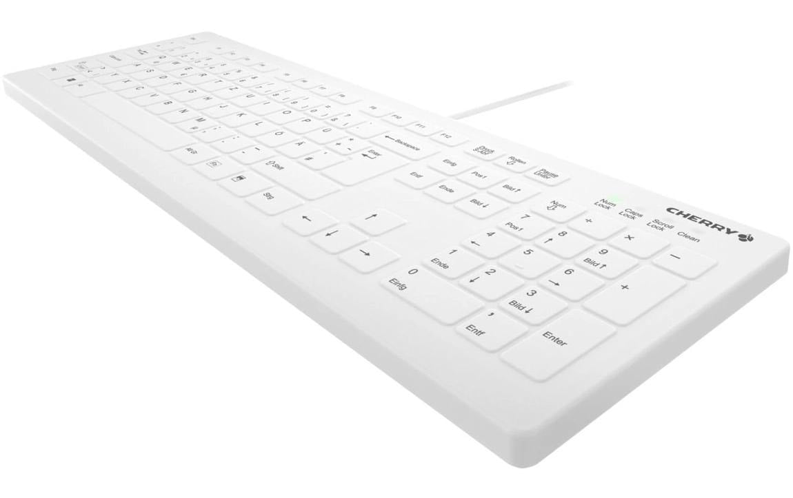 CHERRY AK-C8112 – Tastatur, kabelgebunden (USB-A), CH-Layout (DE-CH), Fullsize (mit Ziffernblock), Scissor