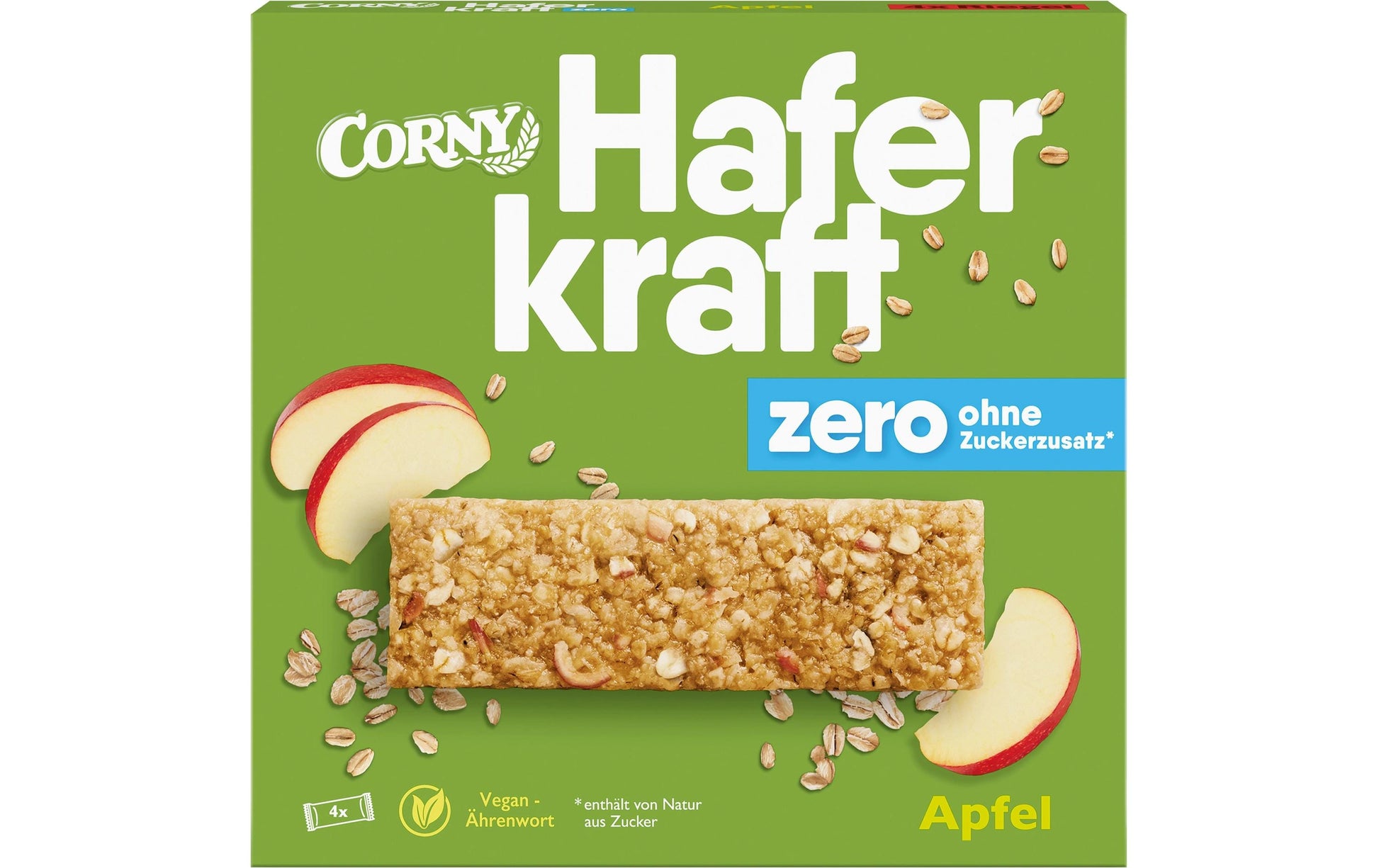 Corny Haferkraft zero – Apfel, vegan – 140 g