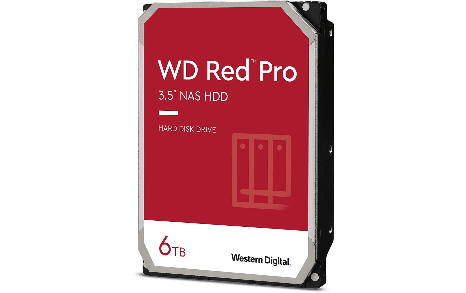 Western Digital Red Pro 6 TB – 3,5" SATA, 7200 U/min, 256 MB Cache, NAS