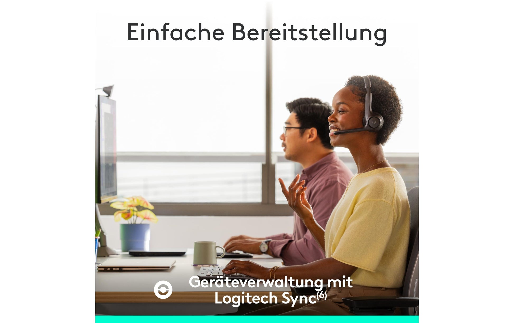 Logitech Zone 305 – Headset – Bluetooth – Schwarz – für Microsoft Teams