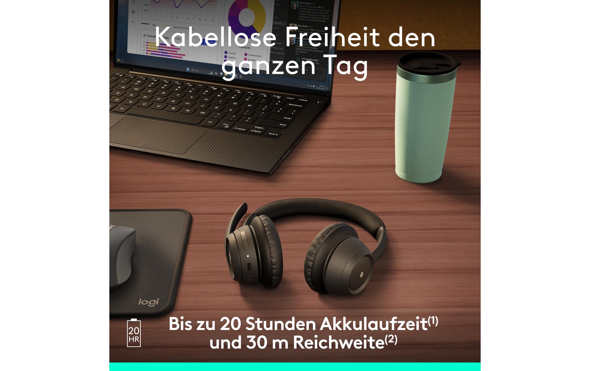 Logitech Zone 305 – Headset – Bluetooth – Schwarz – für Microsoft Teams