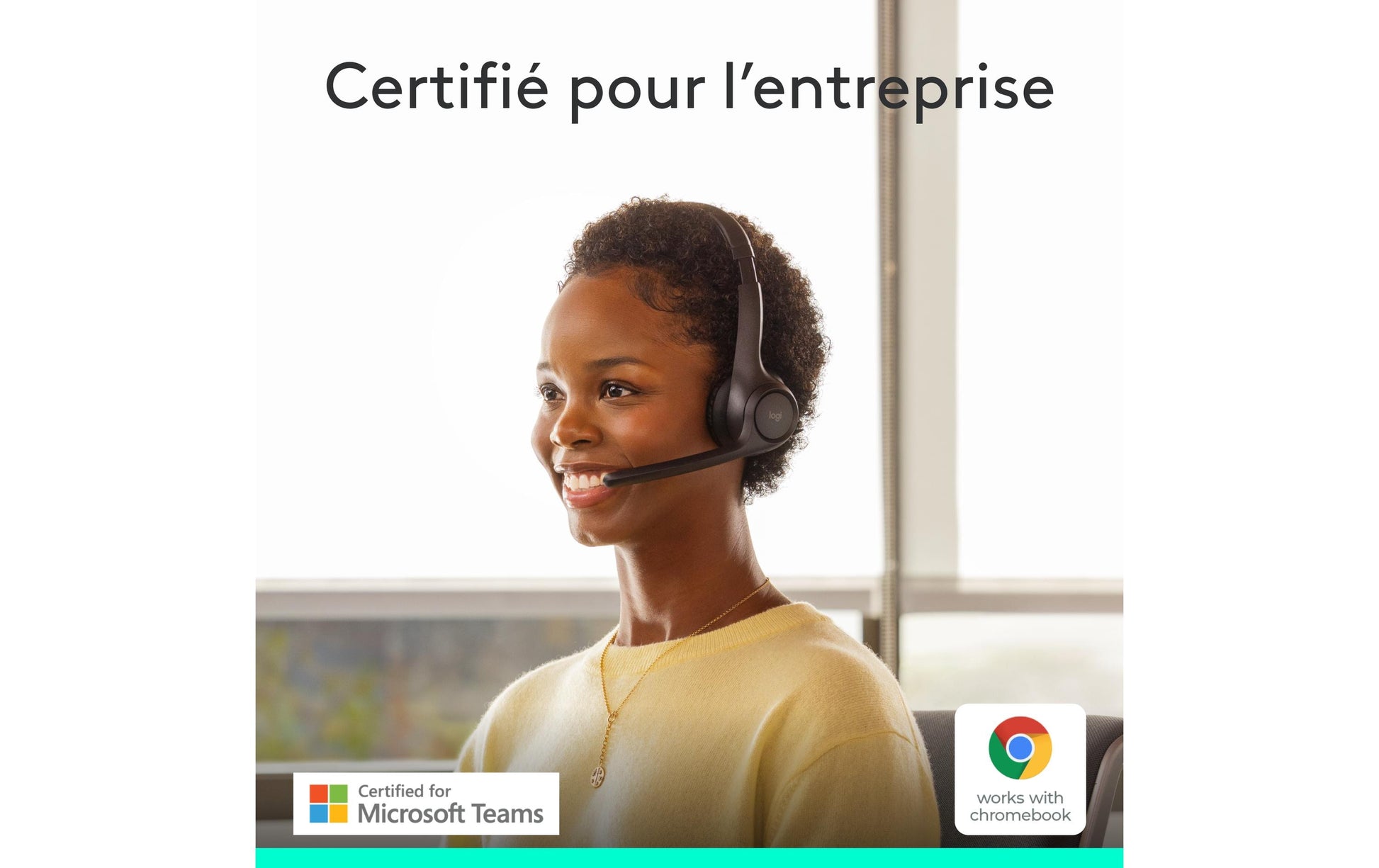 Logitech Zone 305 – Headset – USB‑A – für Microsoft Teams – Schwarz