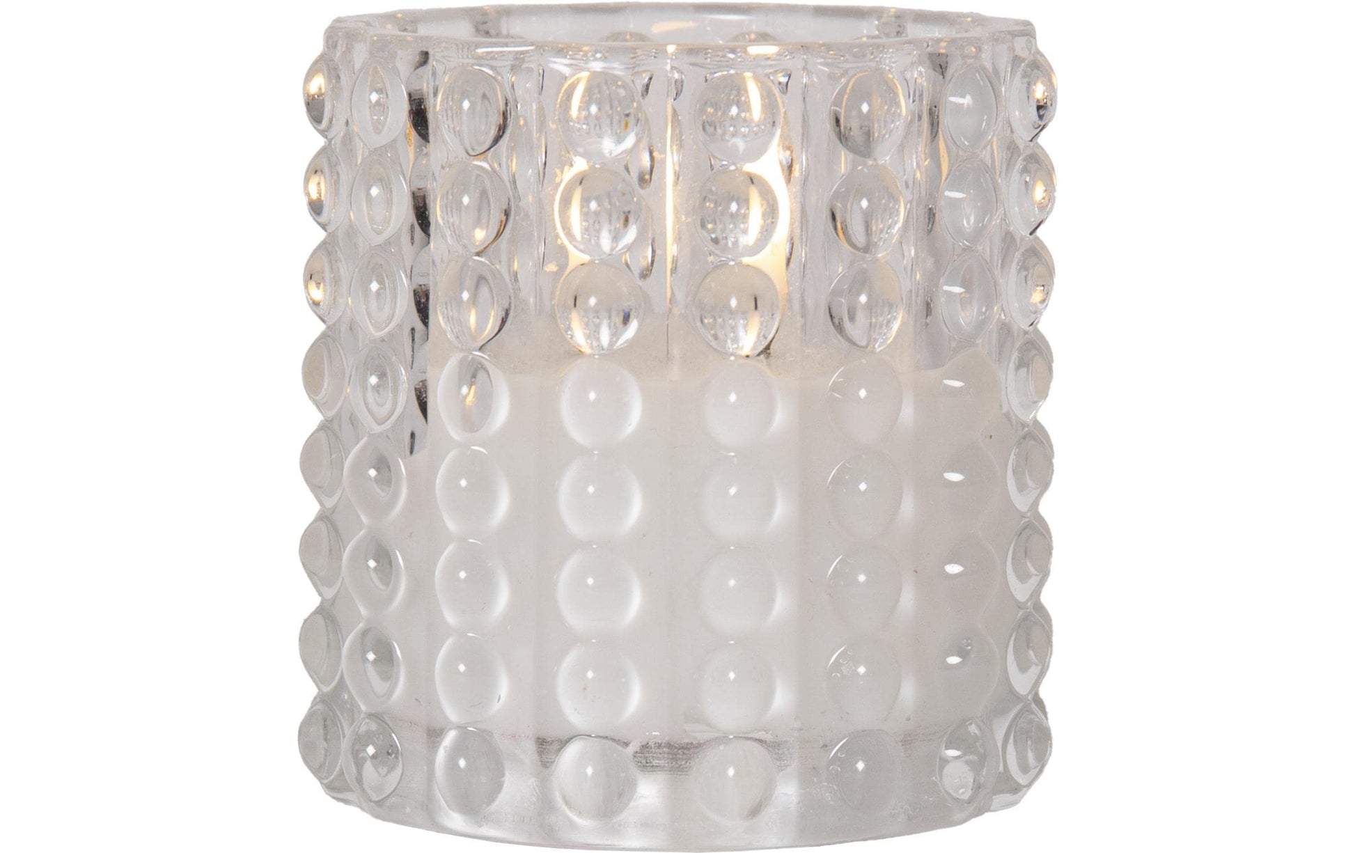 Star Trading LED-Kerze – Timer 6 Stunden an/18 Stunden aus – 9 × 10 × 9 cm, transparent