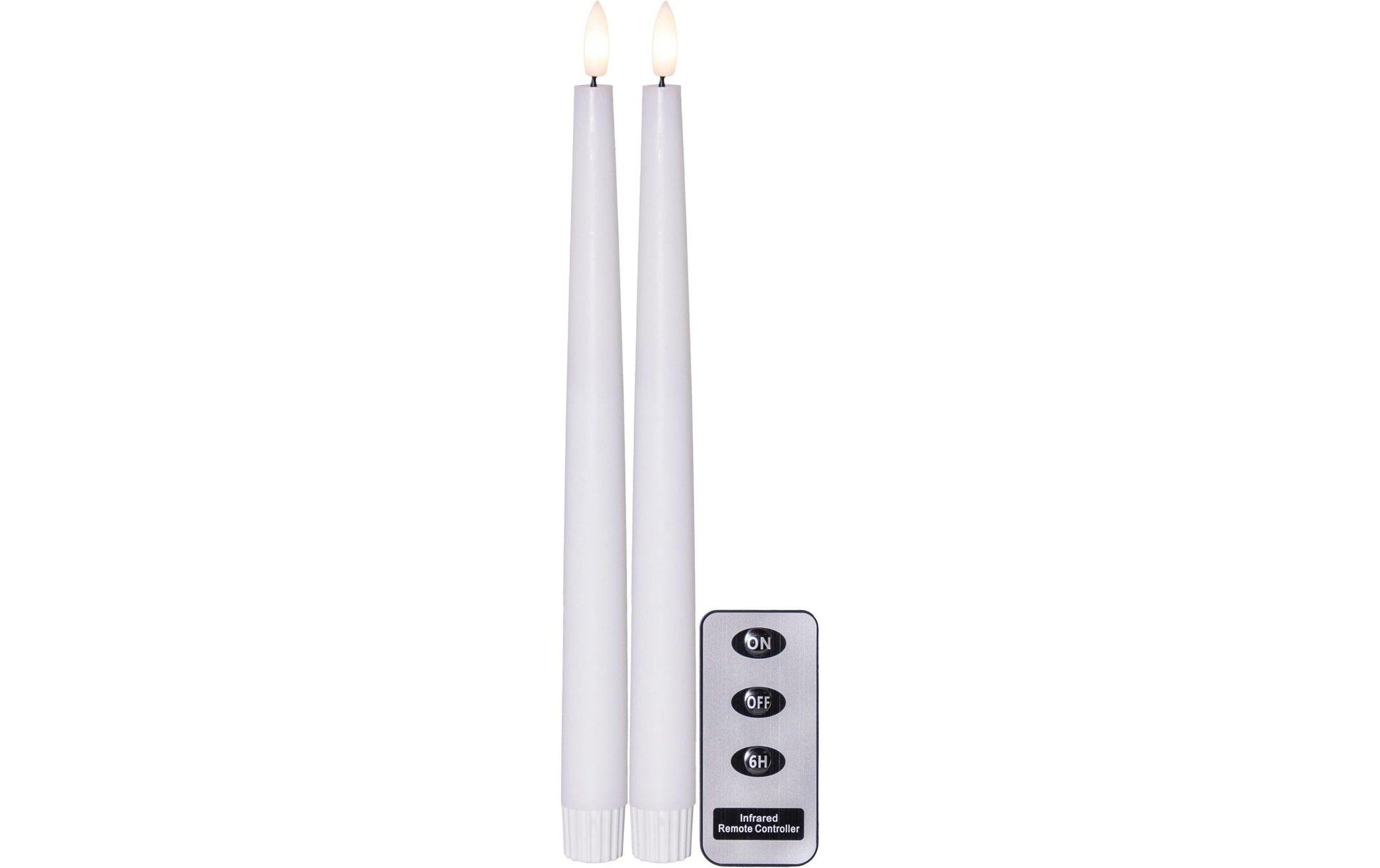 Star Trading LED Dekokerze – 2er Pack, Ø 2,1 × 28,5 cm, Warmweiss, Timer, Fernbedienung
