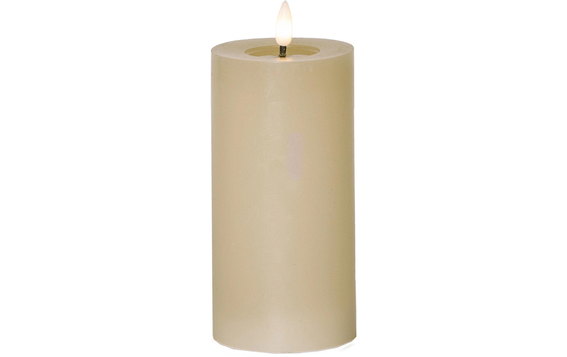 Star Trading LED-Kerze – Ø 7,5 × 17,5 cm – Timer 6/18 h, beige