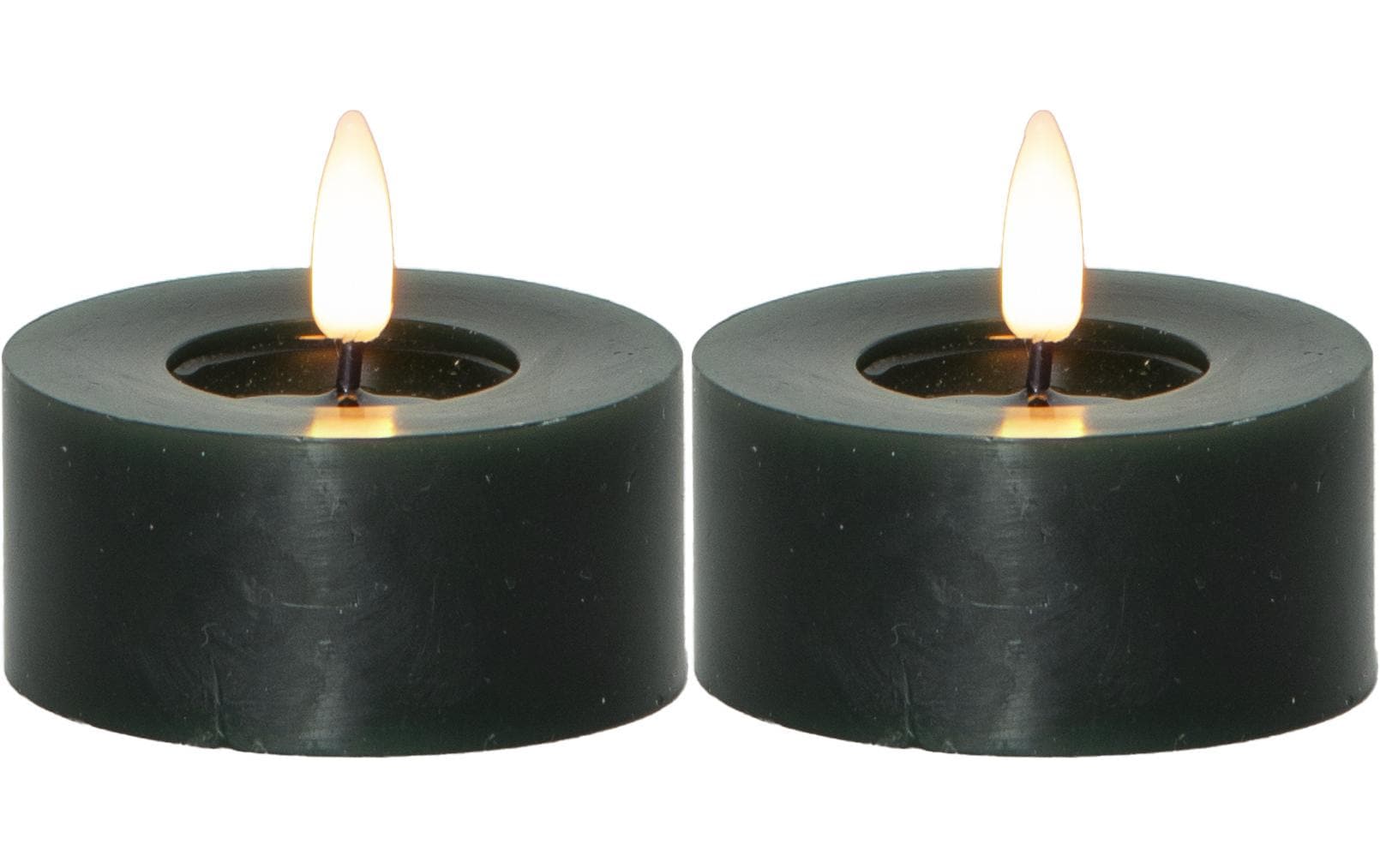 Star Trading LED-Teelicht – batteriebetrieben, Timer, IP20, 2er-Pack – grün
