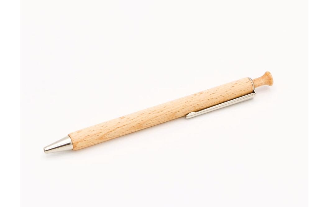 Hobbyfun Kugelschreiber – Buche (Holz), Naturell, Druck