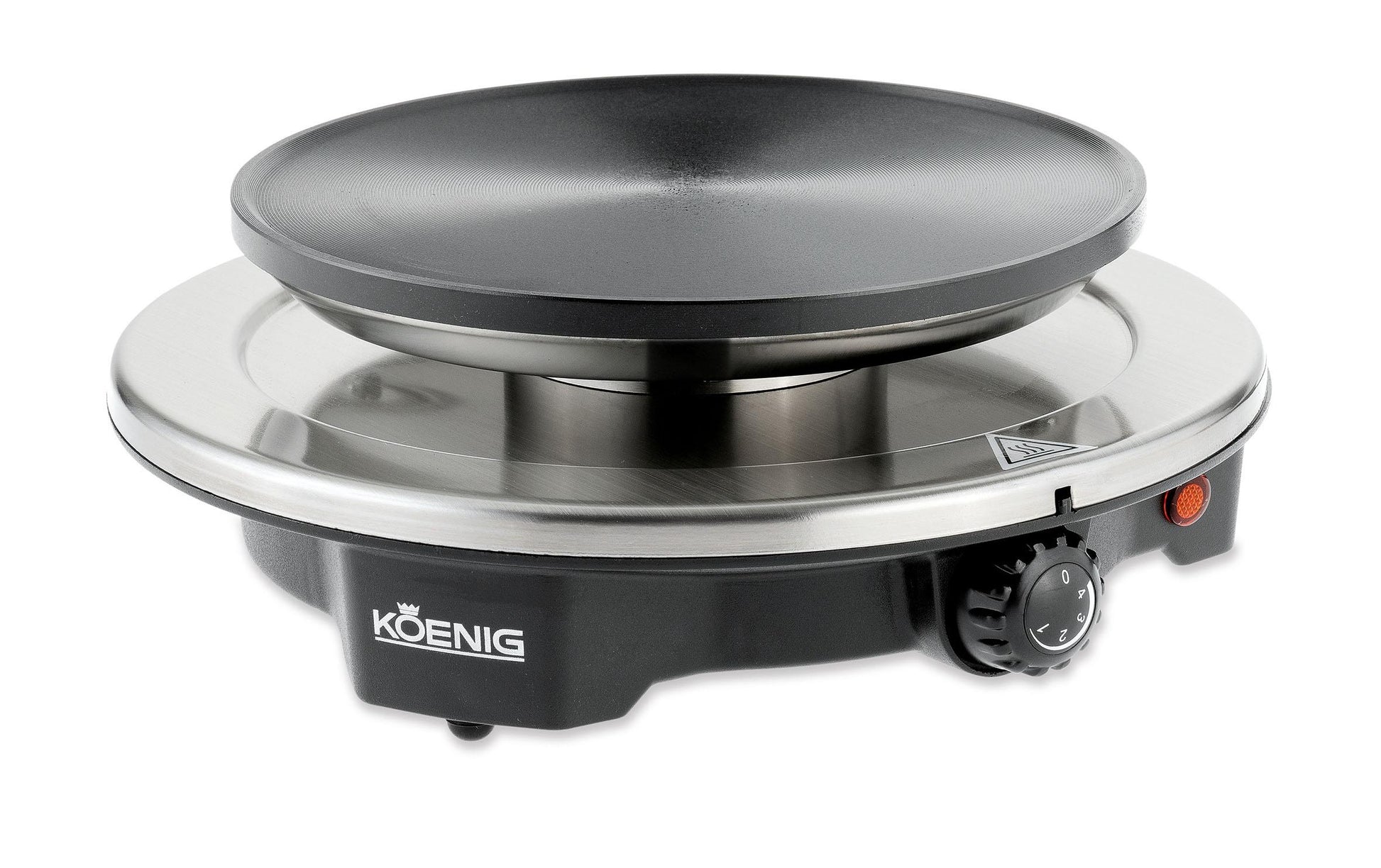 Koenig Fondue-Set One for all – Aluminium, 2 l, 6 Personen – schwarz/Edelstahl