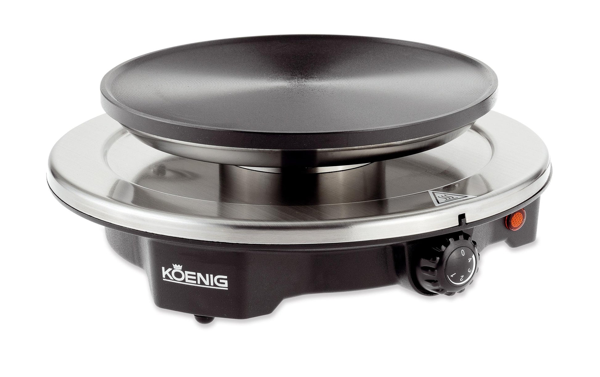 Koenig Fondue-Set B02238 – Edelstahl, 2 l, 6 Personen – elektrisch