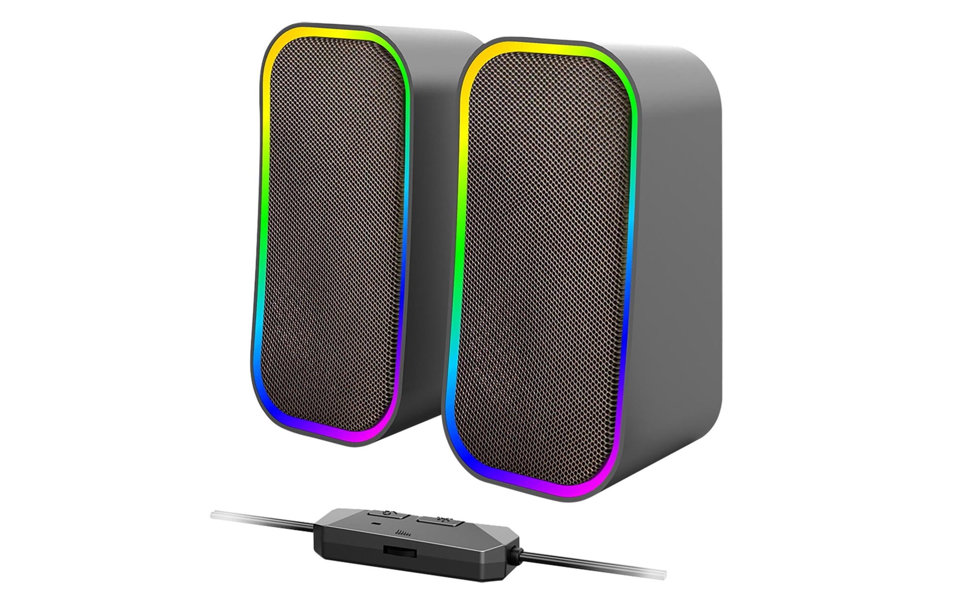 SPEEDLINK Token RGB – PC-Lautsprecher – 2.0, 6 W, 3,5 mm, Schwarz