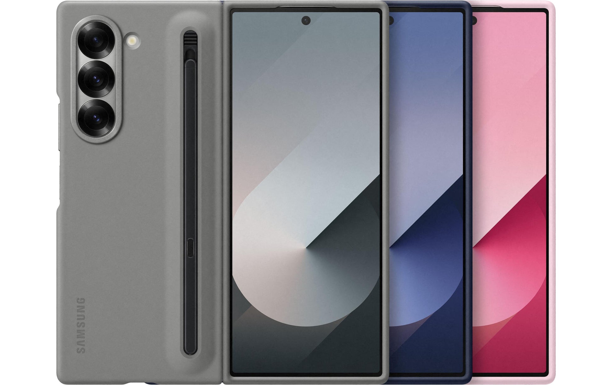 Samsung Backcover – für Samsung Galaxy Z Fold6 – grau – mit S Pen-Halter