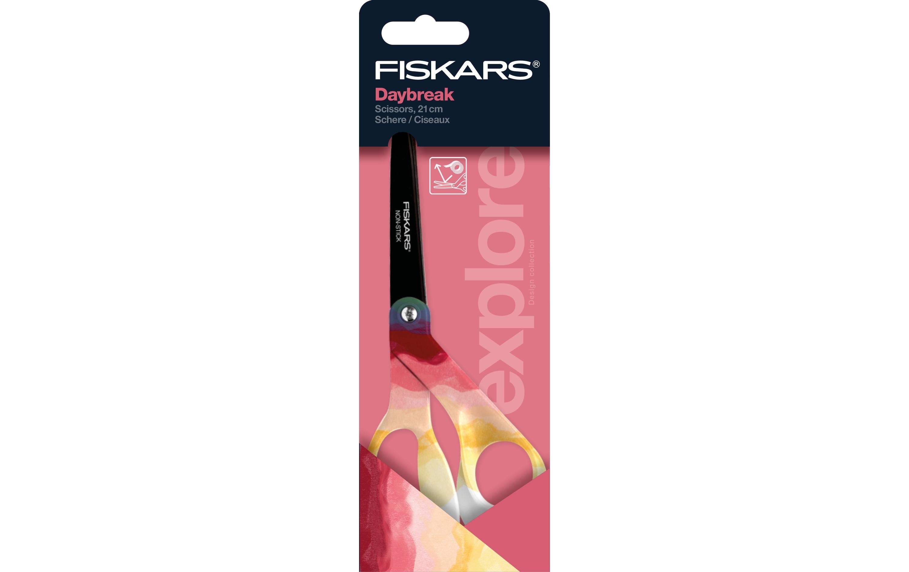 Fiskars Daybreak Schere – 21 cm, Kunst & Handwerk, Rechtshänder (1 Stk.)