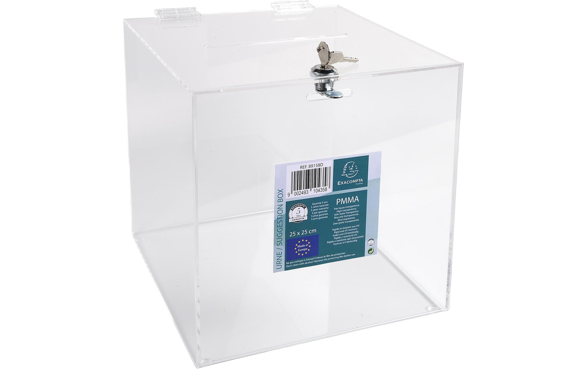 Exacompta Spardose – Transparent – Polymethylmethacrylat