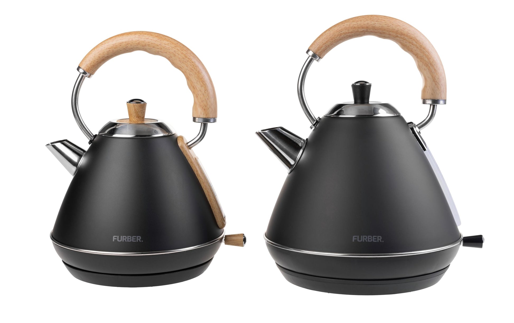 Furber. Furber Wasserkocher – 1,7 l, Edelstahl, Schwarz